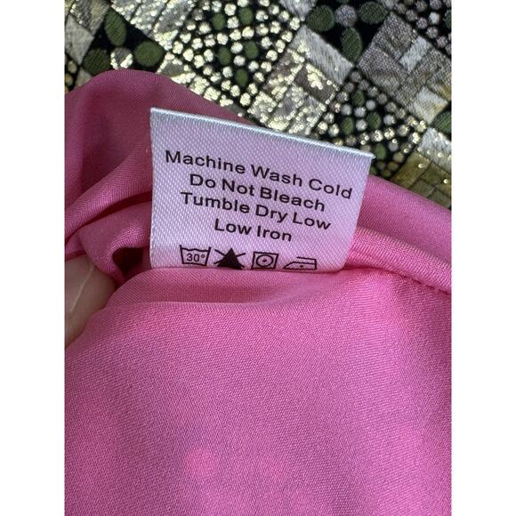 Tuckernuck Champaign Dreams Pink Gold Green Metallic Tiered Maxi Skirt Sz Small - Picture 8 of 8